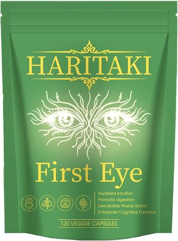 كبسولات هاريتاكي للعين الأولى، مستخلص فاكهة شيبولا النقي، تنظيف الغدة الصنوبرية، الصحة العامة والعافية اليومية - خالية من الغلوتين، 120 كبسولة نباتية (1) in Kuwait