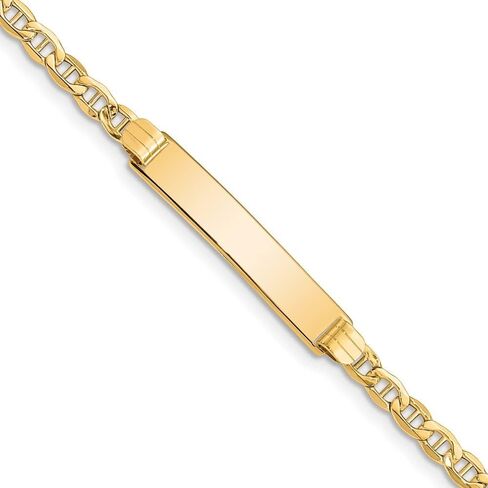 14K الذهب الأصفر شبه الصلبة مرساة الارتباط معرف سوار in Saudi Arabia