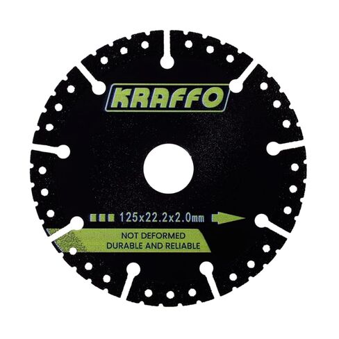 5 Inch Diamond Cutting Blade 7/8" Arbor with 2PCS M14 Lock Nut, 3PCS Cutting Disc, Metal, Rebar, Steel, Iron, Concrete, Brick - KRAFFO Angle Grinder Compatible in Saudi Arabia