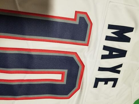 Custom Stitched Drake Maye Youth White Jersey NO Logos in Saudi Arabia