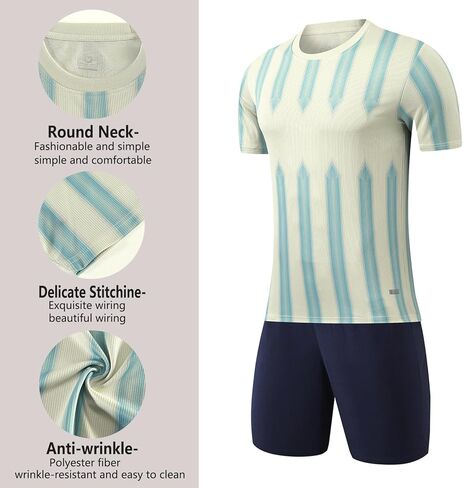 Customized Football Jerseys Youth Soccer Jersey Kids, Boys Girls Football Fan Jersey 2-Pack Uniform T-Shirt Shorts Kit Set in Saudi Arabia