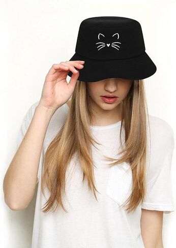 Trendy Cotton Bucket Hat for Women Men Beach Fisherman Cap Sun Hats in Kuwait