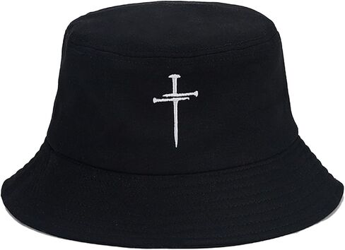 Trendy Cotton Bucket Hat for Women Men Beach Fisherman Cap Sun Hats in Kuwait