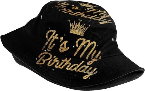 It's My Birthday Funny Bucket Hats Packable Travel Beach Sun Hat Wide Brim Fisherman Caps for Women Men in Saudi Arabia