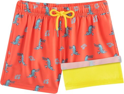 BRISIRA Boys Swim Trunks with Compression Liner Youth Bathing Suit Quick Dry Anti-Chafe Swimsuit Teen Swim Shorts 5-16Y in Kuwait