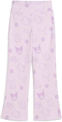 PUMA Kids Girls Hk Friends Ribbed Flared Leggings Casual - Purple in Saudi Arabia