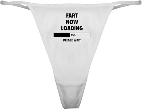 CafePress Fart Now Loading Classic Thong Underwear, Womens Panties in Saudi Arabia