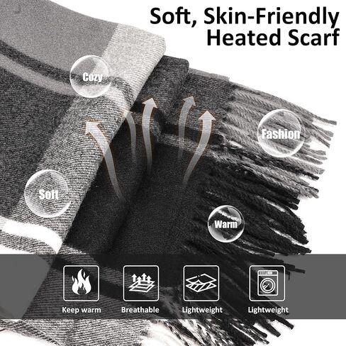 وشاح تسخين للرجال والنساء، وشاح تسخين لتدفئة الرقبة مع بطارية محمولة 5000 مللي أمبير في الساعة و3 درجات حرارة قابلة للتعديل in Kuwait