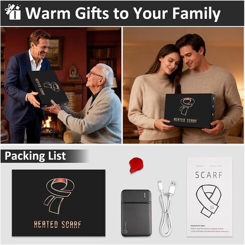 وشاح تسخين للرجال والنساء، وشاح تسخين لتدفئة الرقبة مع بطارية محمولة 5000 مللي أمبير في الساعة و3 درجات حرارة قابلة للتعديل in Kuwait