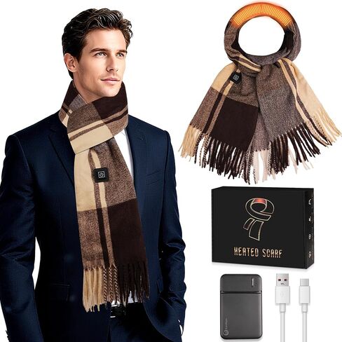 Heated Scarf for Men Women, Heating Scarf for Neck Warmer with Portable 5000mAh Battery 3 Temperature Adjustable in Saudi Arabia