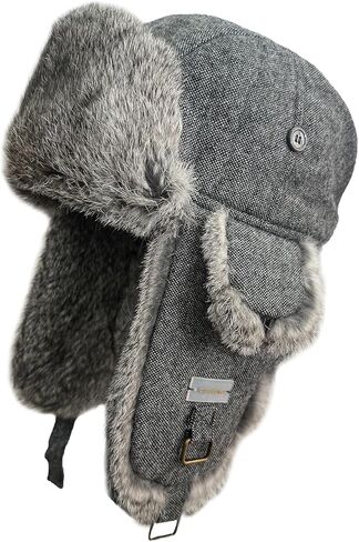 Winter Trapper Hat Russian Ushanka Aviator Warm Cold Proof Ski Hunting Cycling Winter Hats in Saudi Arabia