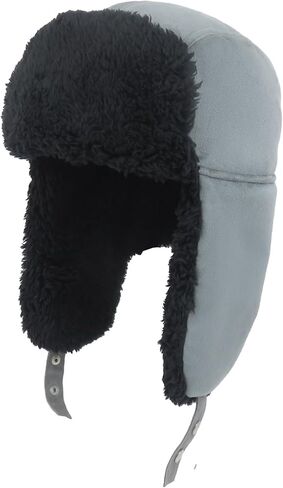 قبعة صيد من الجلد السويدي مقاومة للرياح، قبعة Ushanka روسية من القطيفة المريحة مع أغطية للأذن، للرجال والنساء in Kuwait