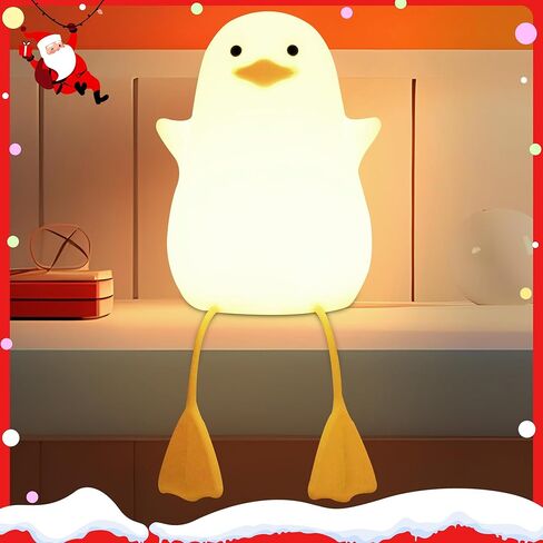 Cute Duck Lamp, Squishy Duck Lamp, Silicone Night Light with Portable USB Rechargeable Timer Dimmable, Perfect for Home Bedroom, Holiday Birthday Xmas Easter Decor Gifts in Kuwait
