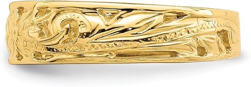 14k Real Solid Yellow Gold Adjustable Flower with Leaf Design Toe Summer Ring in Saudi Arabia