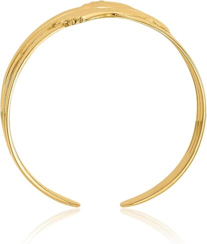 IceCarats 14K Solid Yellow Gold Bare Feet Adjustable Toe Ring Open Midi Band Summer Beach Jewelry in Saudi Arabia