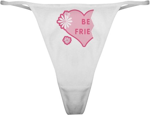 CafePress Pink Best Friends Heart Left Classic Thong Underwear, Womens Panties in Saudi Arabia