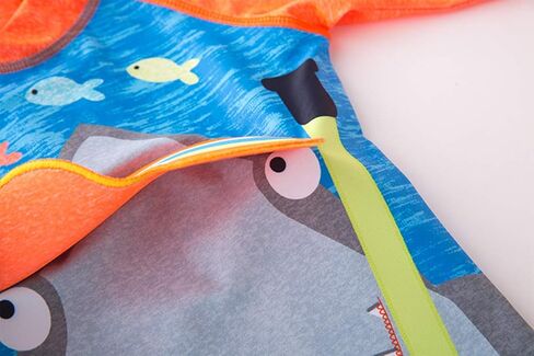 Stylesilove Little Boys Shark مع نظارات السباحة ثلاثية الأبعاد قطعة واحدة من ملابس السباحة للحماية من الطفح الجلدي مع قبعة الشمس قطعتين ملابس سباحة للشاطئ in Kuwait