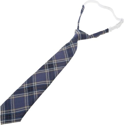 Punk Pre Tied Checkered Black Ties For Women Girls For Normal Shirt Or Blouse Uniform Pre Tied Black Neck Tie Jk Ties in Kuwait