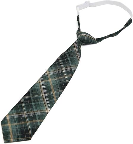 Punk Pre Tied Checkered Black Ties For Women Girls For Normal Shirt Or Blouse Uniform Pre Tied Black Neck Tie Jk Ties in Kuwait