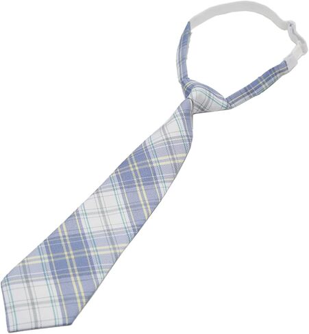 Punk Pre Tied Checkered Black Ties For Women Girls For Normal Shirt Or Blouse Uniform Pre Tied Black Neck Tie Jk Ties in Kuwait