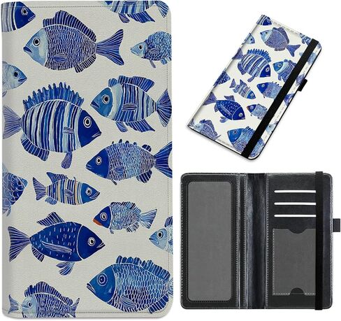 غطاء دفتر الشيكات للشيكات المكررة - فتحة لبطاقة الائتمان، حامل دفتر الشيكات مع حجب RFID للرجال والنساء، للشيكات الشخصية والعملية - قطة سوداء in Saudi Arabia