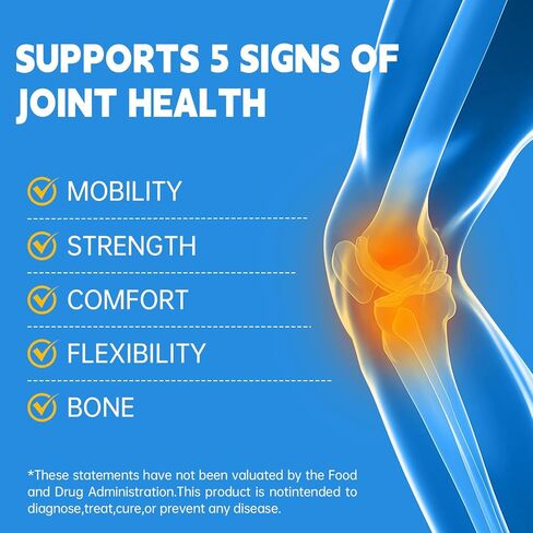 مكمل الكالسيوم TrySafe - مع فيتامين C وفيتامين D3 وK2 والزنك والمغنيسيوم والكالسيوم لتقوية العظام والجلوكوزامين والكوندرويتين والكركم وتركيبة المفاصل والغضاريف المتقدمة من MSM - 60 قطعة in Kuwait