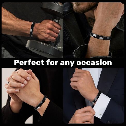 سوار الهيماتيت للرجال، استعد حافتك وثقتك، سوار قابل للتمدد مطرز بالهيماتيت الطبيعي، هدية مجوهرات الطاقة العلاجية لصديقك أو زوجك in Kuwait