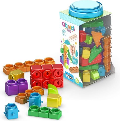 Engino | Baby Qboidz - My First Steps - Medium Tub Building Blocks for Toddlers Ages 1.5+ in Saudi Arabia