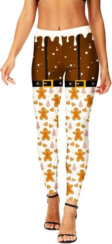 AOBUTE Women Thanksgiving Leggings High Waist Christmas Patten Legging Tights in Saudi Arabia