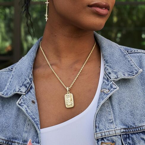 GLD Shepherd Icon Pendant for Men and Women - Gold Plated Religious Pendant - Designed in Miami - Built to Last in Saudi Arabia