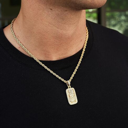 GLD Shepherd Icon Pendant for Men and Women - Gold Plated Religious Pendant - Designed in Miami - Built to Last in Saudi Arabia