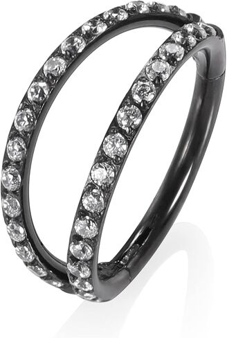 AROWRO Conch Piercing Jewelry Nose Rings Hoops Septum Rings Cartilage Earrings for Women Men Helix Piercing Jewelry Rook Tragus Surgical Steel Gold Silver 16G 18G 20G With Cubic Zirconia Opal in Kuwait