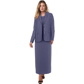 Jessica London Women's Plus Size 2-Piece Stretch Crepe Single-Breasted Maxi Jacket Dress in Kuwait