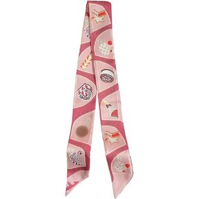 5-Piece 90cm Ice Cream Print Scarf Set – Girls Hair Ribbon, Bag Tie & Headband, Lightweight Fabric Streamer in Saudi Arabia