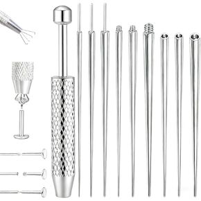 Piercing Taper Ball Grabber Tool 14G/16G/18G/20G Stainless Steel Piercing Taper Tool Insertion Pin Set for Changing Jewelry on Ear/Nose/Navel/Lip/Eyebrow in Saudi Arabia