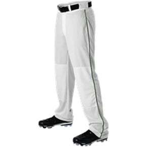 Alleson Adult Baseball Pant with Braid White, Dark Green L 605WLB 605WLB-WHDG-L in Saudi Arabia