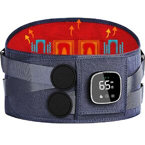 وسادة تدفئة لاسلكية مع مدلك لتخفيف آلام الظهر، HSA مؤهلة FSA، وسادة تدفئة أسفل الظهر مقاس 47-60 بوصة للتشنجات مع 3 درجات حرارة ومؤقت، 5 اهتزازات خلفية لعيد الشكر للرجال والنساء in Kuwait