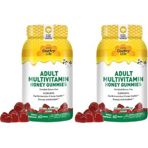 Country Life® Adult Multivitamin Honey Gummies - Non-GMO - Certified Gluten Free - Certified Vegetarian by AVA in Kuwait