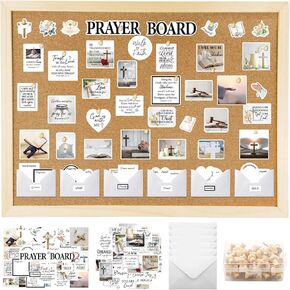 Prayer Board Supplies Kit - 162 Pcs White Aesthetic Bible Verse Jesus Christian Bulletin Decorations Decor Stickers Decals Cards Pins Envelopes Accessories Gift Set for Classroom Room Office in Kuwait