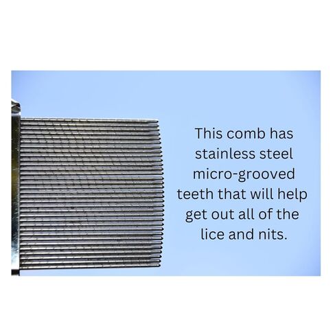 Terminator Stainless Steel Lice Comb, Professional Nit Removal Tool for All Hair Types in Saudi Arabia