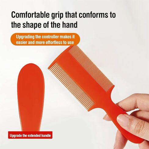 Plastic Double Sided Fine Tooth Lice Comb with Handle, Dandruff,Lice,Pet Flea Comb for Babies Adults Pets Dogs Cats etc(6 Colors) in Saudi Arabia