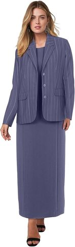 Jessica London Women's Plus Size 2-Piece Stretch Crepe Single-Breasted Maxi Jacket Dress in Kuwait