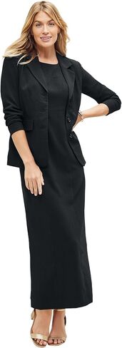 Jessica London Women's Plus Size 2-Piece Stretch Crepe Single-Breasted Maxi Jacket Dress in Saudi Arabia