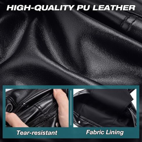 PU Leather Biker Skull Cap Classic Fashion Leather Biker Hat, Gothic Leather Bandana Unisex Motorcycle Cap, Fits 18-23inch in Saudi Arabia