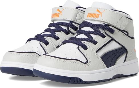 PUMA Unisex-Child Rebound Layup Mid Hook and Loop Shoes (Little Kid) Sneaker in Saudi Arabia