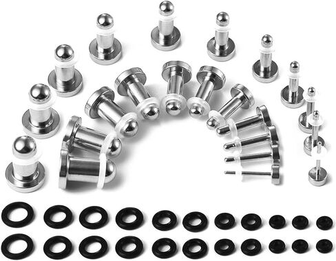 LADEMAYH 18g-00g 0.5mm Increments Stainless Steel Ear Stretching Kit, 11mm-16mm Dead Stretching Ear Plugs with O Rings - Safe & Easy Ear Gauges Stretcher for Beginner in Saudi Arabia