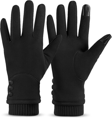 Women's Winter Warm Gloves With Touch Screen Texting Fingers, Windproof, Fleece Lined, Thick Warm Gloves in Saudi Arabia