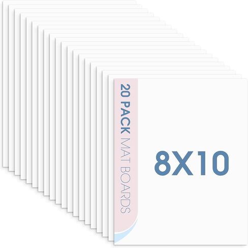 Uncut Mat Boards 16x20, White, Pack of 20 | Acid Free Backing Matte Boards, Ideal for Prints, Pictures, Frames, Arts in Saudi Arabia