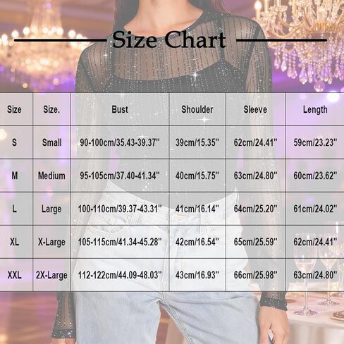 Womens Sequin Sparkly Shirts Long Sleeve Sheer Mesh Blouse Solid Crewneck Pullover Tops Trendy Holiday Party Shirt in Saudi Arabia