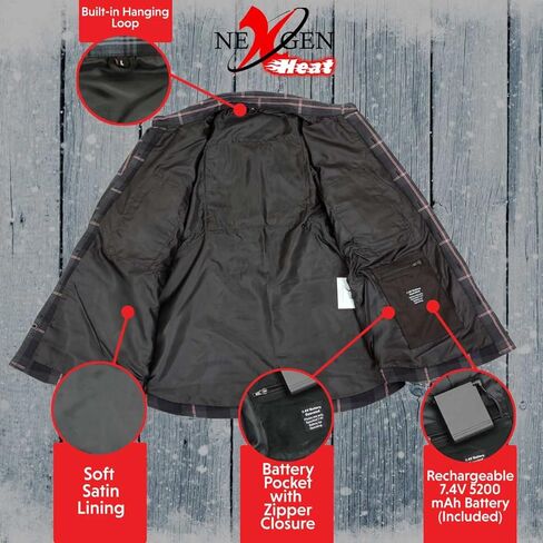 قميص Nexgen Heat النسائي NXL2602SET Bonnie باللون الأسود/الرمادي بأكمام من الفلانيل الدافئ للأنشطة الخارجية in Saudi Arabia